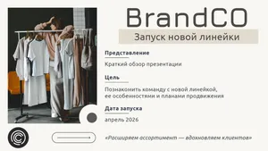 Презентация для бренда одежды. 12 слайдов