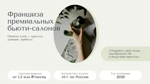 Презентация франшизы бьюти-салонов. 10 слайдов
