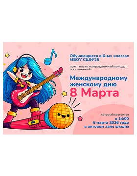 Приглашение на школьный концерт