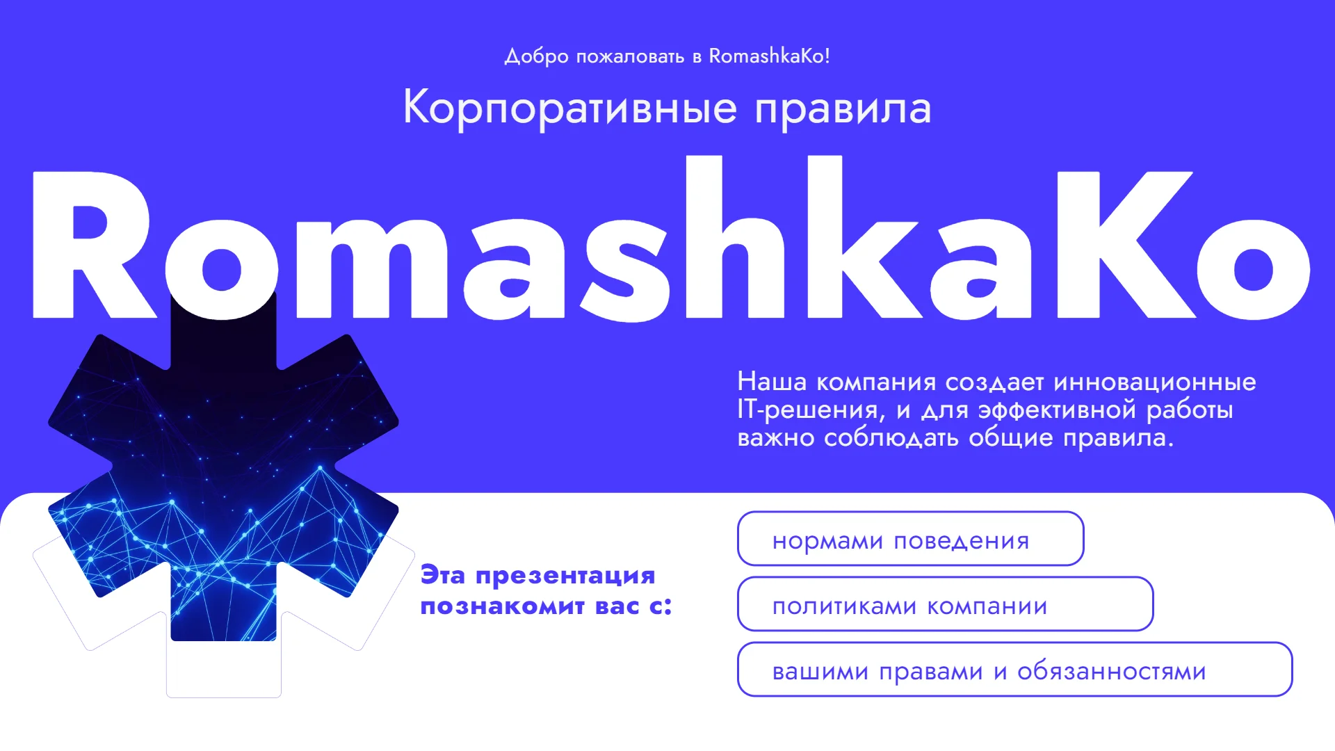 Презентация о корпоративных правилах