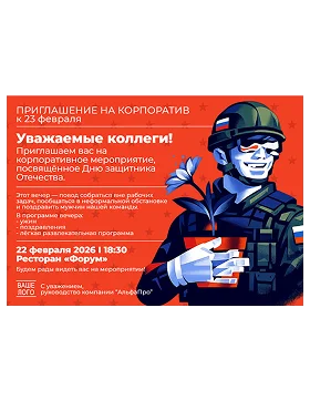 корпоратив 23 февраля